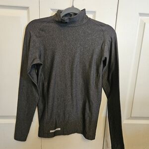 Under Armour Dark Charcoal Gray Long-Sleeve Mock Neck Top